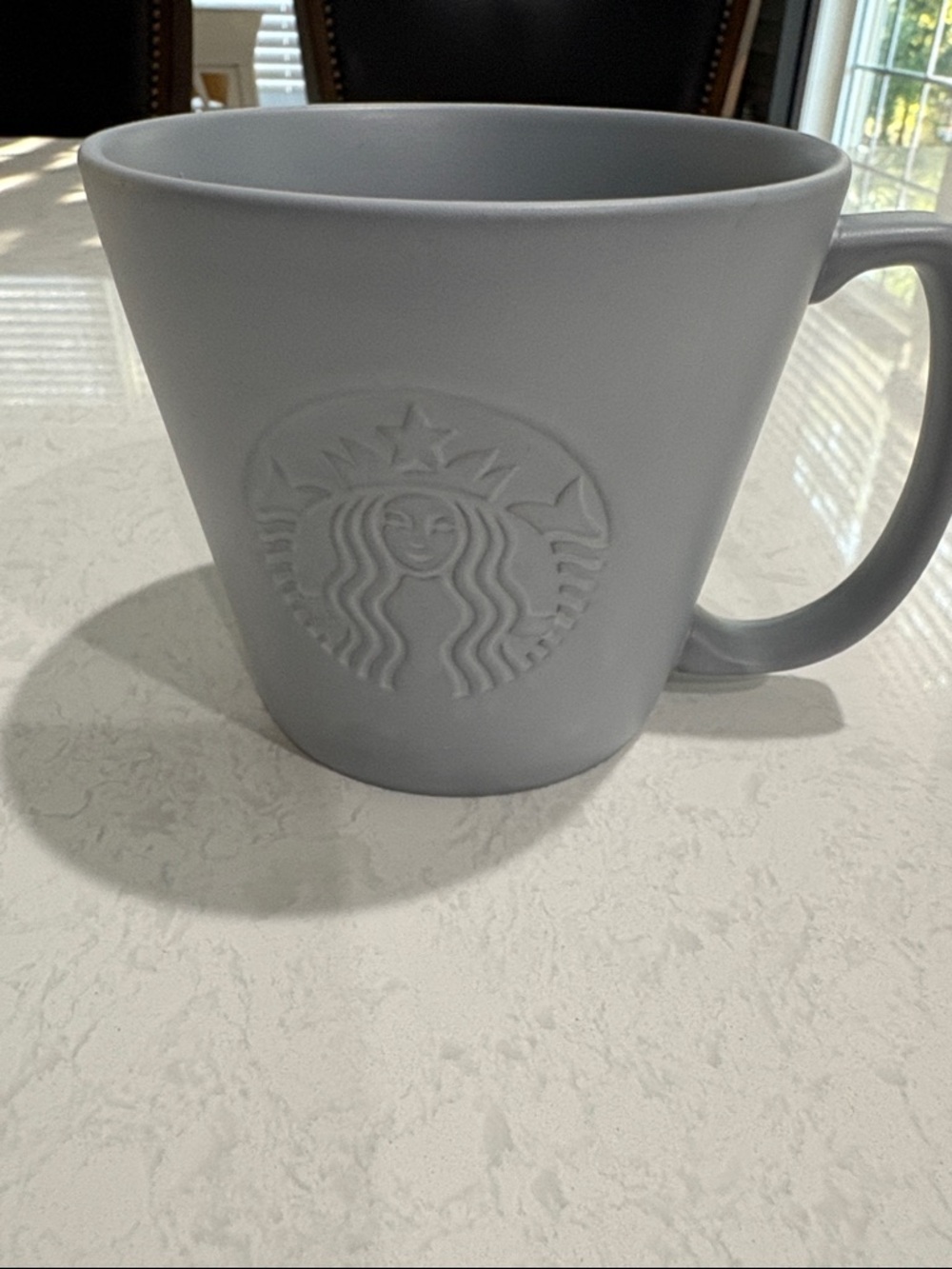 Starbucks Matte Gray Embossed Siren Mug